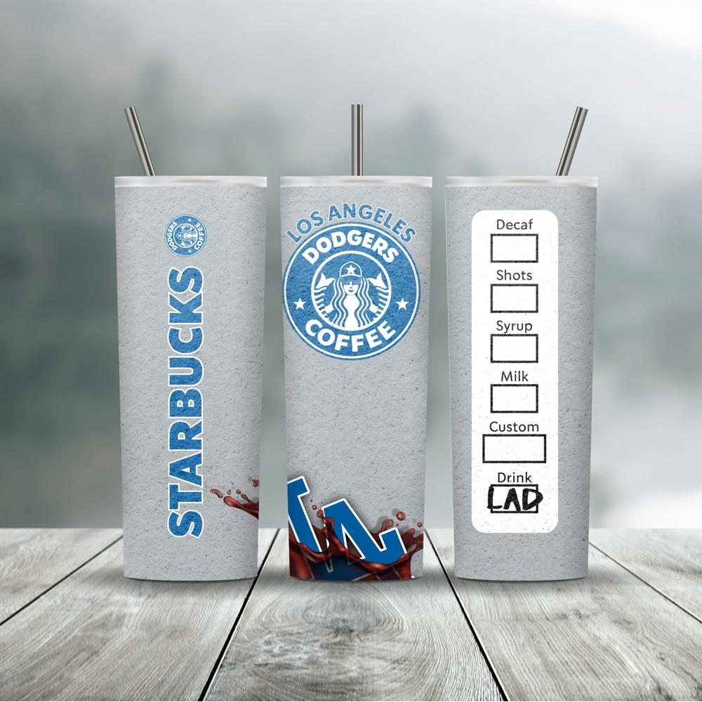 HANDMADE Los Angeles Dodgers/Starbucks Insulated Tumbler